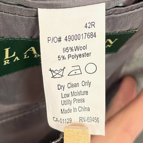 Lauren Ralph Lauren Wool Blend Blazer Suit‎ Jacket Size 42R Academia Corporate - Picture 10 of 14